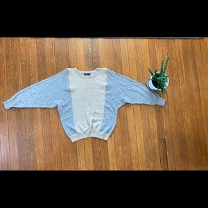 THML knit boxy sweater with zipper detail